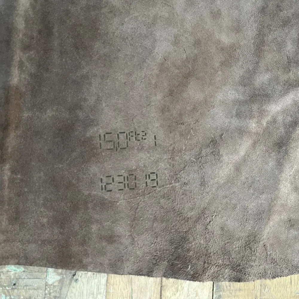Genuine Cowhide Suede Leather Skin Organic Shape For Crafting or Upholstery